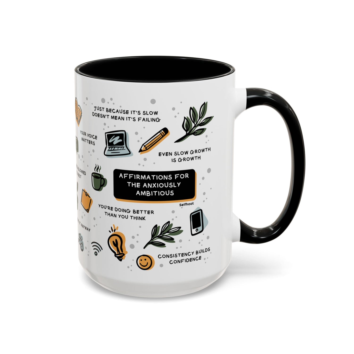 Affirmations for the Anxiously Ambitious Premium 15oz Mug