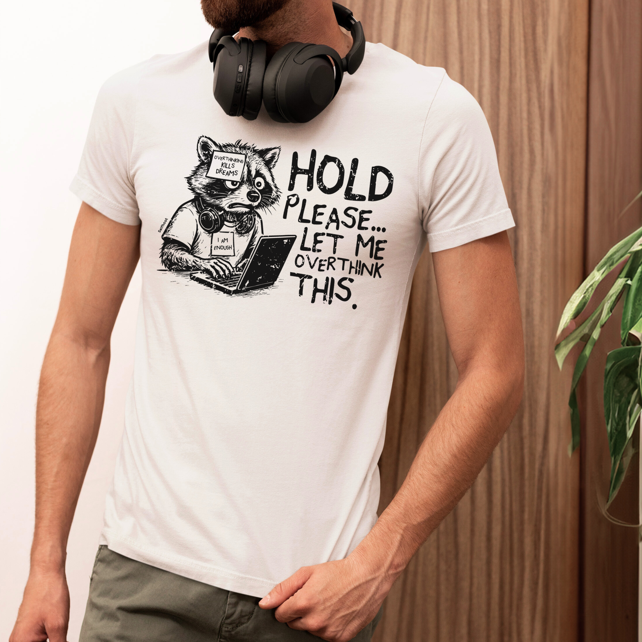 Overthinking Raccoon Premium Tee