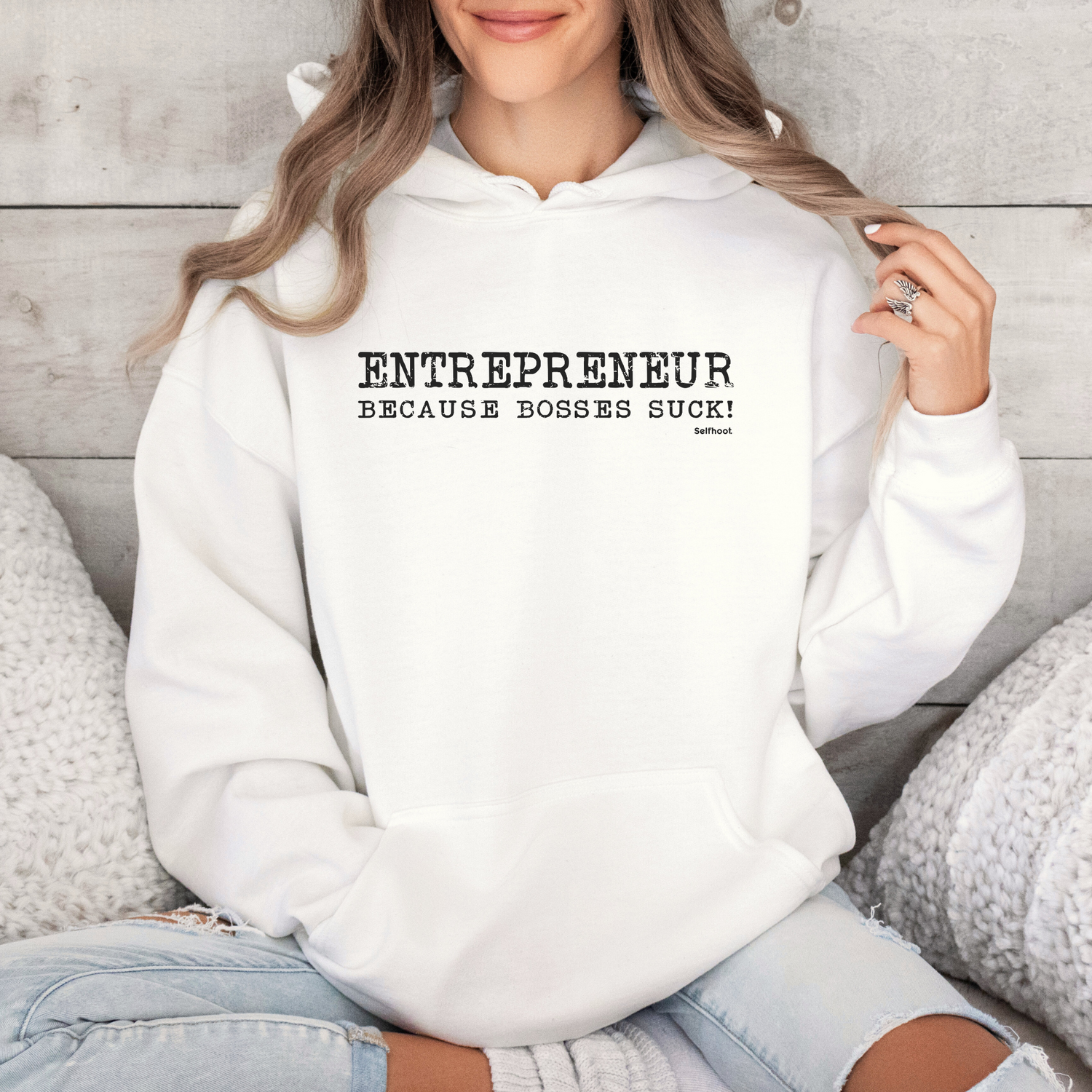 Bosses Suck Premium Hoodie